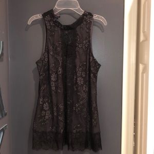 black lace tank top